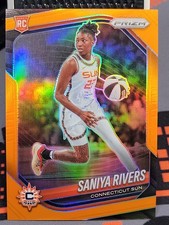 2025 Panini WNBA Prizm Saniya Rivers RC Orange Rookie #/99 Sun