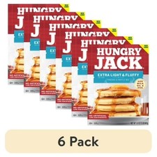  6 pack Hungry Jack Complete Extra Light and Fluffy Pancake Mix and Waffle