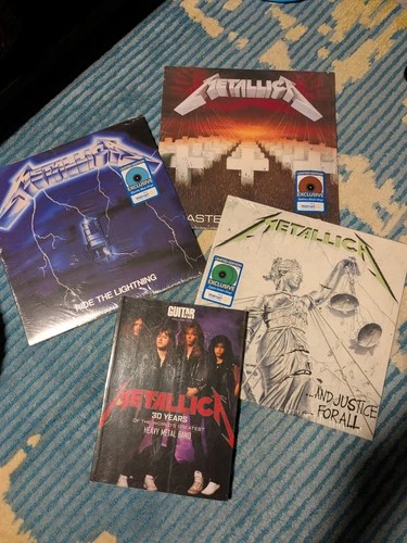Lot Of Three Walmart Exclusive Metallica Vinyl Records With Book