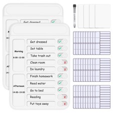 2Pcs Chore Chart for to Do List Checklist Board Detachable Message Slider Sch...