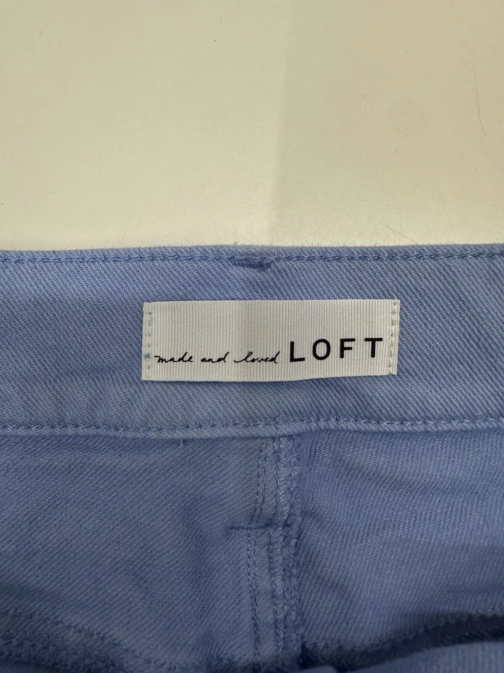 Loft Womens Shorts Size 12 Light Blue Denim Cut Off Shorts - Image 3 of 4