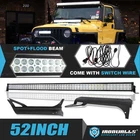 52" 700W LED Light Bar Combo Beam + Mount Bracket for Jeep Wrangler TJ 1997-2006