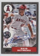 2022 Series 1 1987 Topps Baseball Black 180/199 Reid Detmers #87BA-RDE Auto 0m4r