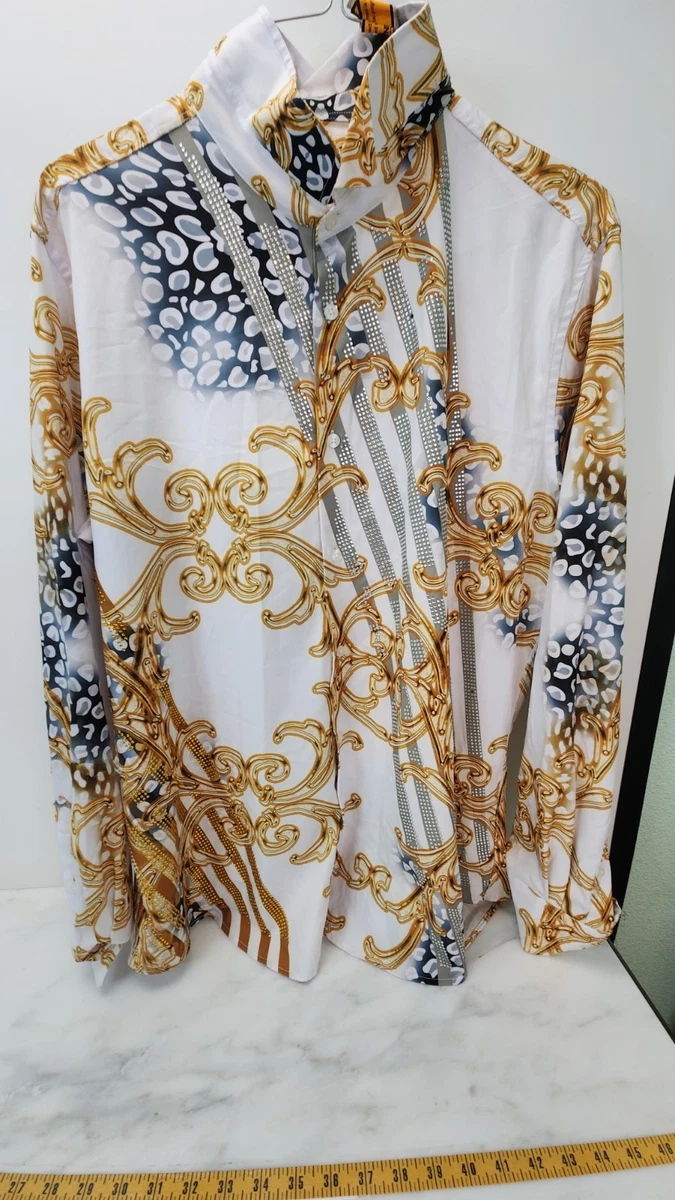 slim fit dress slacks Groovy Gold Shirt | Golden Mens Shirt main image 1