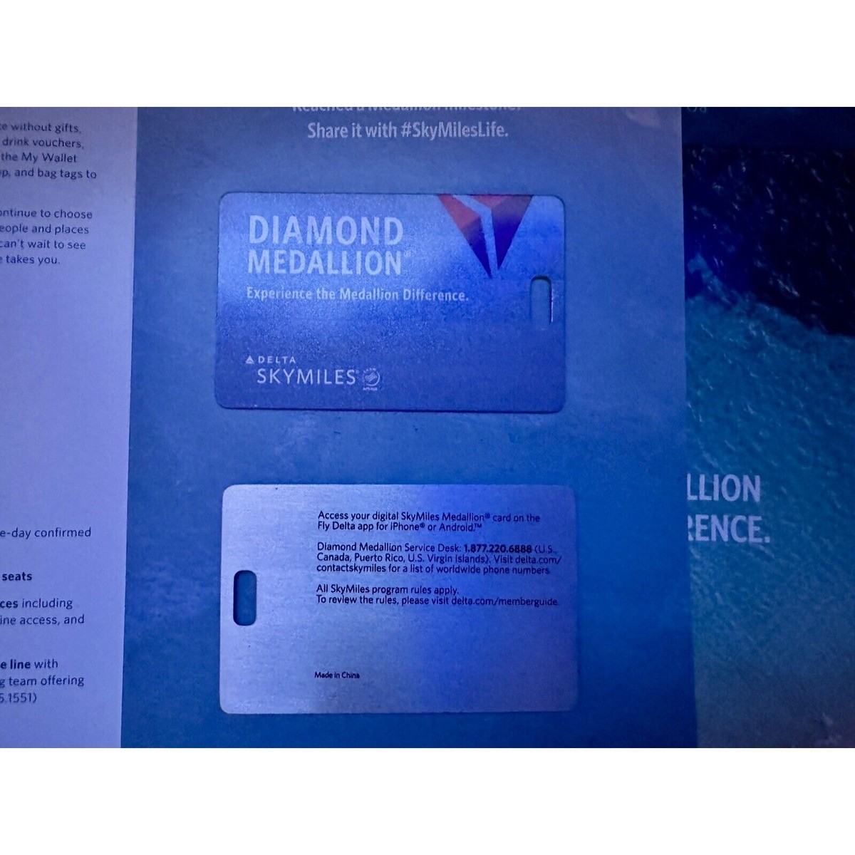 Delta Airlines Diamond Medallion Luggage Bag Name tags Envelope