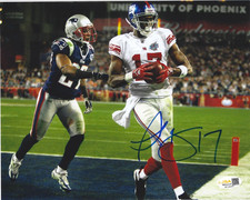 PLAXICO BURRESS SIGNED AUTO NEW YORK GIANTS 8x10 PHOTO w/JSA