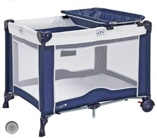 Baby Cot, Cuggl Deluxe Baby's Travel Cot Navy Blue 