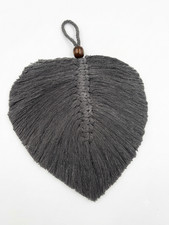 Macrame Leaf Wall Hanging Boho Handmade Decor 20x20cm Elegant Home Ornament