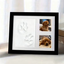 Pet Paw Print Memorial Kit, DIY Clay Mold  Photo Frame, Dog Cat Keepsake