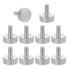 M4x8mm Knurled Thumb Screws 12mm Dia. Stainless Diamond Knurled Screw 10Pcs