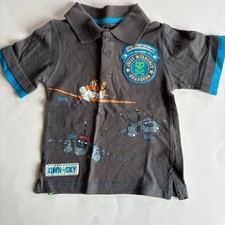 Disney Planes Jolly Wrenches Squadron Polo Shirt Boys 18M Gray Dusty Crophopper