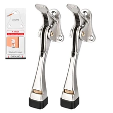 Kickdown Door Stopper 4 Inches - 2 Packs Door Stoppers for Bottom of Door One...