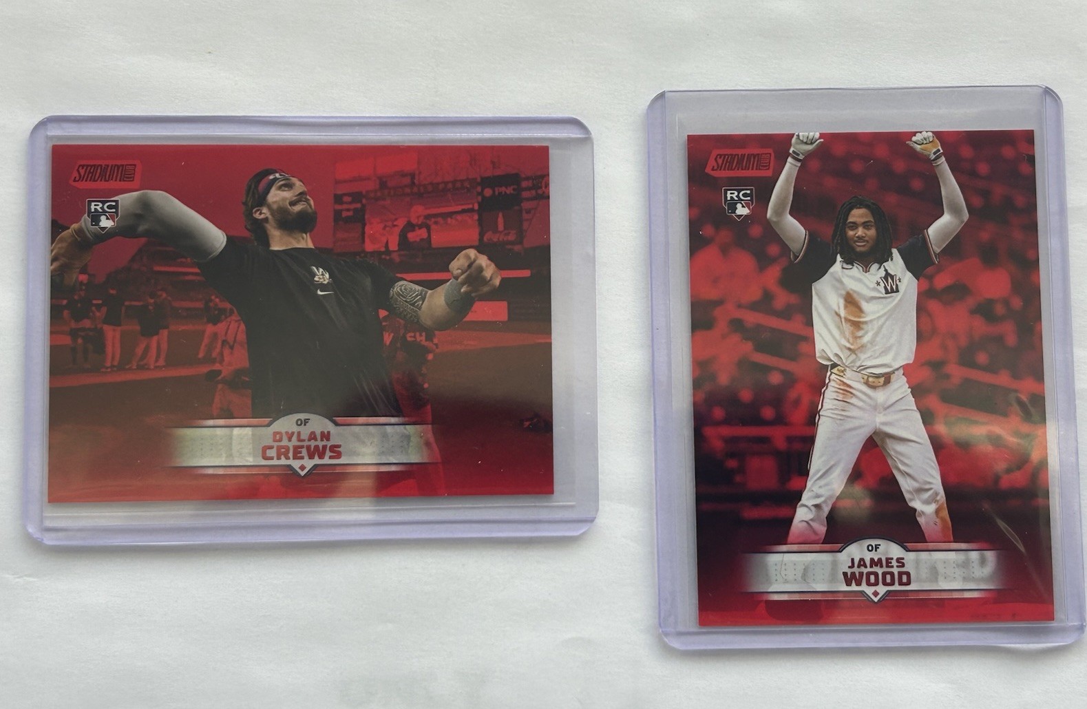 2025 Topps Stadium Club Dylan Crews & James Wood ❗️RED FOIL❗️ Nationals Lot (2) 