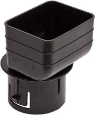 2"X3" Black Downspout Adapter to 3" Drain Pipe 2X3 Downspout Gutter Connecto