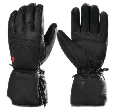 Savior Heated Gloves Rechargeable Battery Ski Gloves Leather Waterproof Unisex L