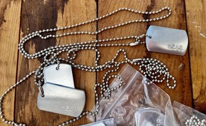 Dog Tag, Bead Ball Chain for jewelry making,  unused chain