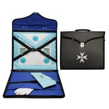Knight of Malta Regalia Bag - Apron  Collar Case  Hard Handle, Lock, Pockets