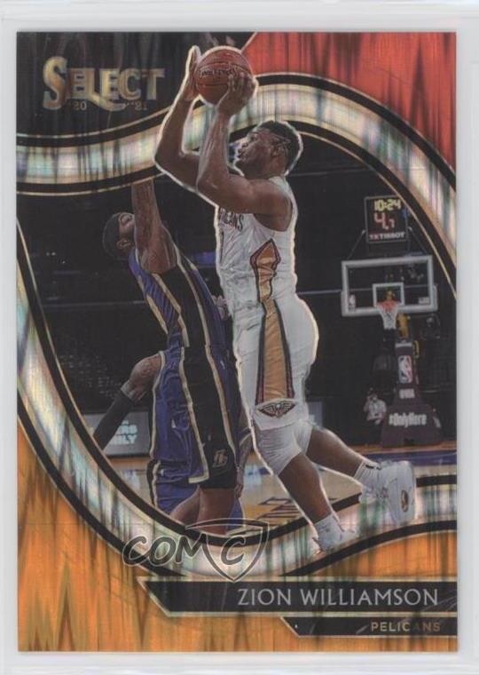 2020 Panini Select Courtside Red White Orange Flash Prizm Zion Williamson 0ik7