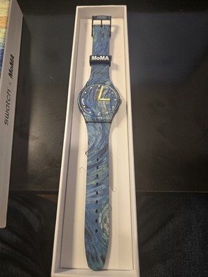 2022 Swatch x MoMA The Starry Night SUOZ335 Vincent Van Gogh Box and Papers