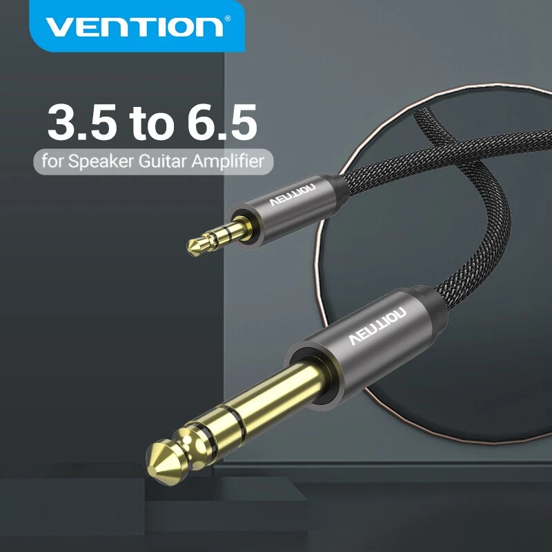 6.35mm 1/4 Male to 3.5mm 1/8 Male TRS Stereo Audio Cable Speaker Guitar Amp iPod - Image 2 of 4