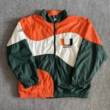 Vintage Apex One NCAA Miami Hurricanes UM College Jacket Mens Large