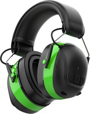 Gel Cushions Ear Muffs, Bluetooth 5.4 Hearing 5.8 7.1 3.9inch, Green