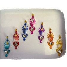 Indian Bollywood Bindi Body Jewel Self Adhesive, Crystal Forehead, Face Jewels