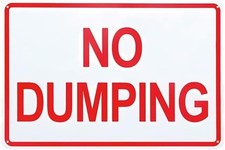 No Dumping Warning for Private Property Tin Metal Signs Home D cor 8x12