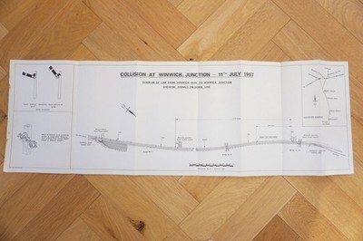 1967 Winwick Junction Railway Track Map Diagram 