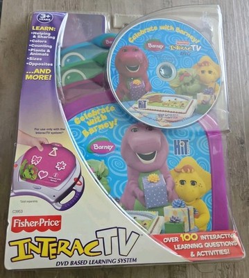 Fisher-Price InteracTV Celebrate With Barney Birthday 2004 Rare New DVD HiT