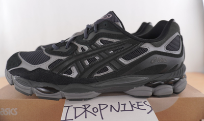 Size 13 ASICS Gel NYC Graphite Grey Black Men's Running Shoes  (1201A789-020)