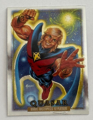2024 Upper Deck Marvel Masterpieces '92 Platinum Card #72 Quasar