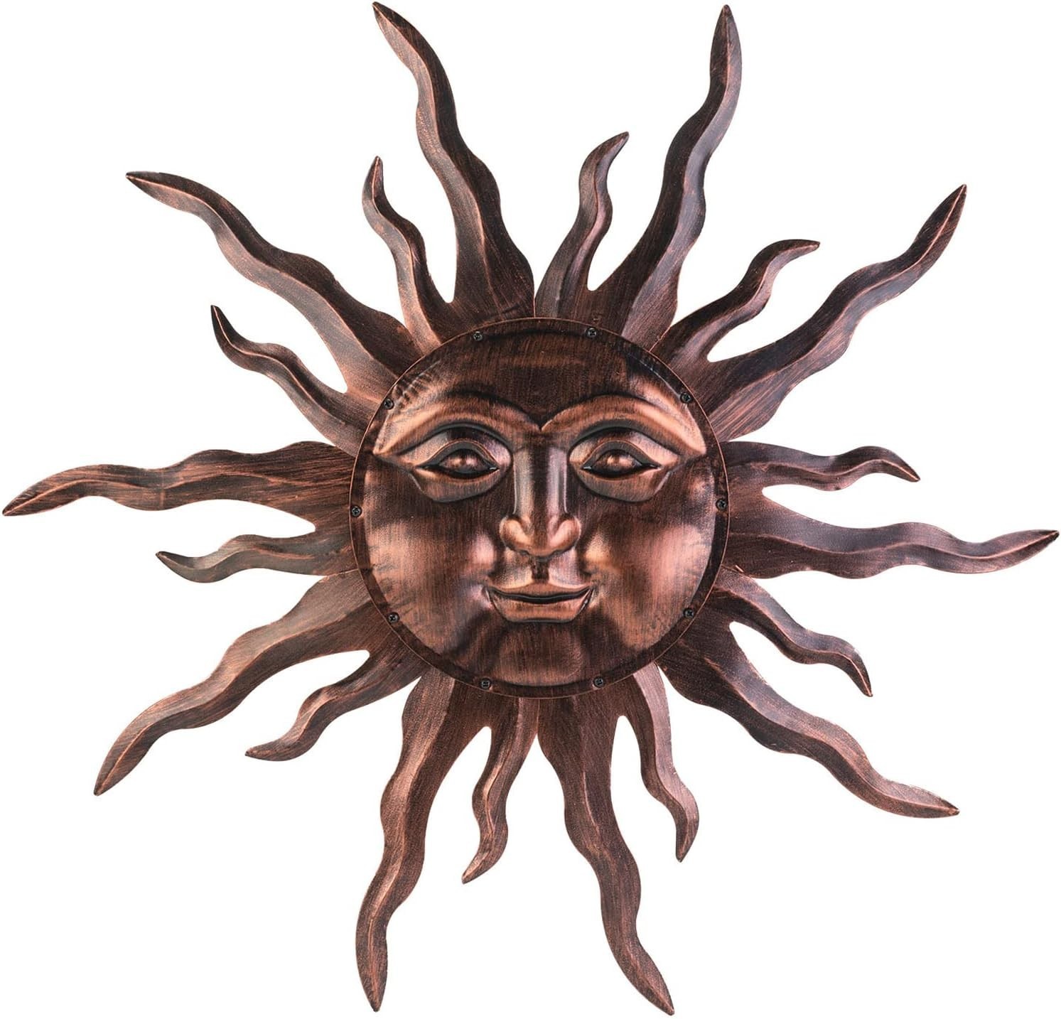 Large Metal Sun Wall Art Decor- 30 Inches Sun Wall Hanging Decoration for Indoor