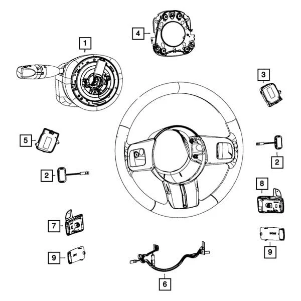 For Ram 1500 2012 Mopar 56046097AD Right Steering Wheel Radio Controls Foto 4 de 4