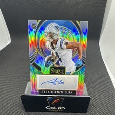 🔥2025 Select Football Tetairoa McMillan Silver Prizm Rookie Auto Panthers ROY
