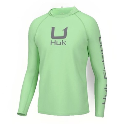 Maglietta Da Pesca HUK Icon X Con Cappuccio, Protezione Solare UPF 50+, Bianco, Taglia X-Large Donna