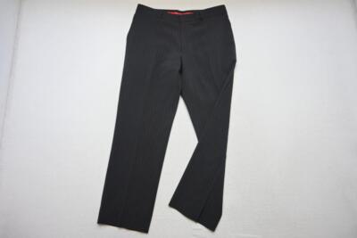 Hugo Boss Dress Pants Albo/Hago 100% Wool Striped Flat Mens Size
