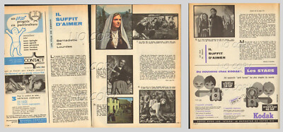 1960 KINODOKUMENT: FILM MAN MUSS NUR LIEBEN BERNADETTE SOUBIROUS 3 Seiten