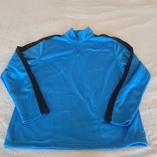 Izod Cool Fix Mens Large Blue Quarter Zip Pullover