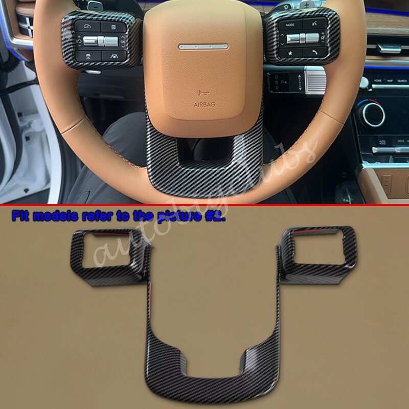 For Hyundai Santa Fe 2024-2026 Carbon Fiber Steering Wheel Cover Trims
