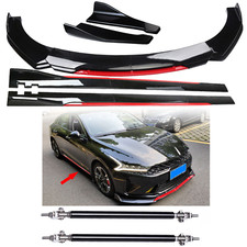 Front Bumper Lip Splitter Side Skirt Glossy Black Red For Kia K5 2021 2022 Front Bumper Lip Splitter Side Skirt Glossy Black Red For Kia K5 2021 2022