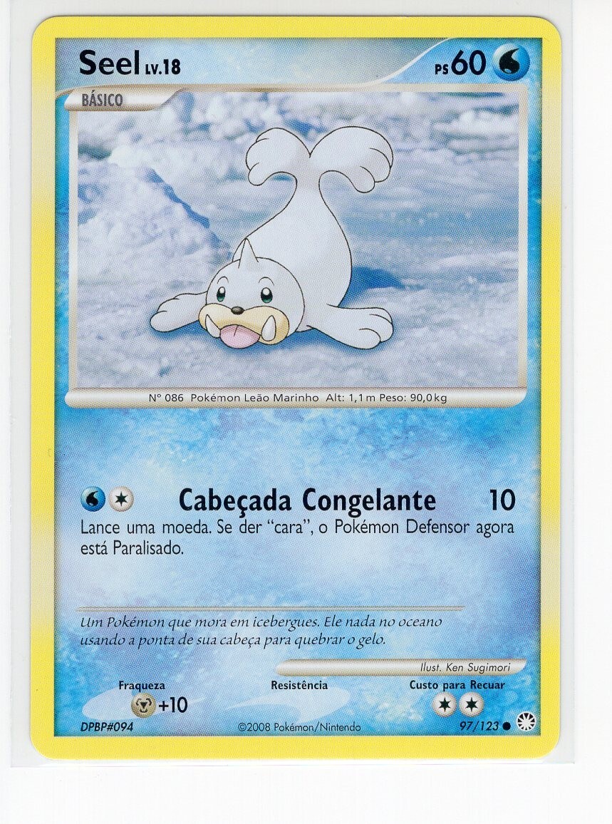 ~PT~ PORTUGUESE Seel 97/123 D&P Mysterious Treasures Pokemon Card (PE1)