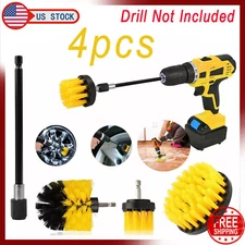 4PCS Tile &Grout Power Scrubber Brush Set for Drills - Cleans Walls Floors Tubs