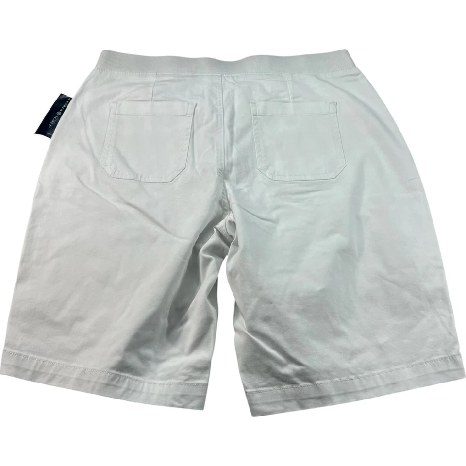 Karen Scott Shorts Womens Size 6 White Pockets Stretch New - Image 2 of 4