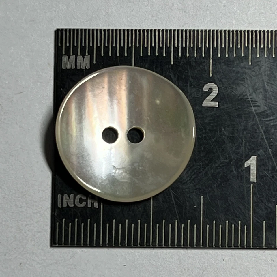 Beige/Natural Japanese Turbo/Snail Shell Button Green Back 8mm,13mm,17mm 2hole - Image 3 of 4