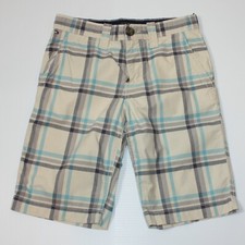 Tommy Hilfiger Boy's Plaid Print Bermuda Shorts in size 12