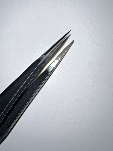 Set robusto di 6 pinzette rivestite epossidiche acciaio inox non magnetico con portafoglio - Foto 8 di 9