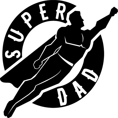 Super Papa Vater Vinyl Aufkleber Sticker für Auto/Fenster/Wand