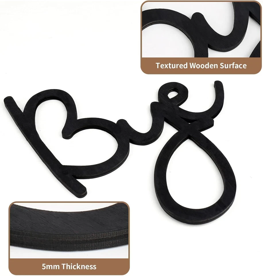 Love You Bye Wood Sign Home Decor Boho Decor Wall Decor Express Love and Warm fo - Image 4 of 4