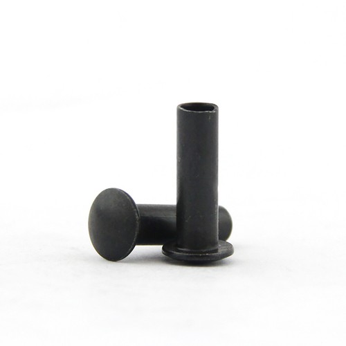 Black Large Flat Head Semi Hollow Rivet / Half Round Head Semi Hollow Rivet - Picture 3 of 6